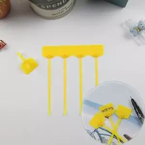 오각 메모가능 네임텍 케이블타이 소형 노랑 100P 케