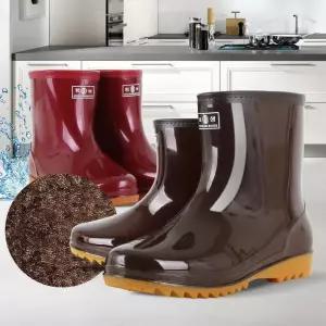 방한단화 주방 겨울 털 장화 조리화 주방화 고무 농사 보온 J7