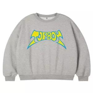 [탑보이][탑보이] 부메랑 오버핏 기모 프린팅 스웨트 셔츠 (PTM2121)