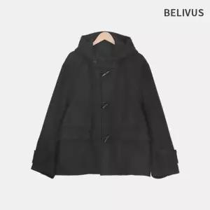 [빌리버스]빌리버스 남자 오버핏 울혼방 떡볶이 후드 코트 BAZ003