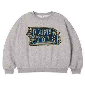 [탑보이][탑보이] 데일리모션 오버핏 기모 프린팅 스웨트 셔츠 (PTM2118)