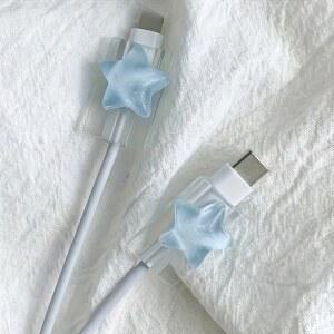 귀여운 3D 스타 변경 충전기 보호기 커버 라인 주최자 와인 더 액세서리