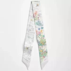 MUST IT_디올차밍 가든 미차 스카프 실크 화이트 멀티컬러 62TM106I6039