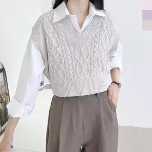 [라일리여성의류] Rly 패딩 여성조끼코디 박시핏 정장 겨울 여자조끼