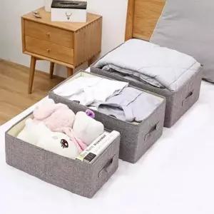 리빙박스 패브릭 수납함 옷 소품 보관 바구니 대형 세트