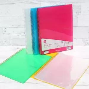 청운그린화일 청운 Color Chip 트윈스프링 클리어화일 A4 40매 10개