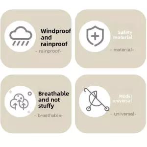 투명 유모차 비옷 방수 방풍 레인커버 여행용 막힘없는 시야 푸시체어 우비