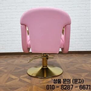 회전식 유압 이발소 의자 핑크색 새로운 맞춤형 미용실 가구 360도 ° 도매