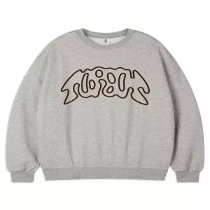 [탑보이][탑보이] 베트 라인 오버핏 기모 프린팅 스웨트 셔츠 (PTM2103)