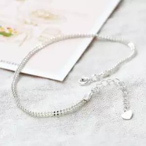 기본팔찌 92.5 실버 얇은 더블 볼 은 팔찌