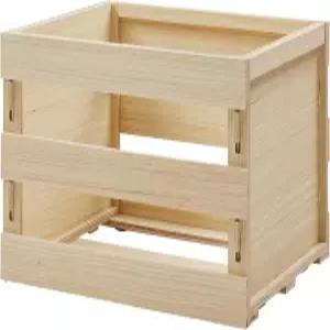 Crosley AC1050A-BB 비닐 레코드 보관 목재 상자 최대 75장의 앨범 휴대용 정리함 내추럴