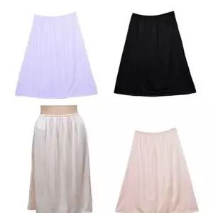 여자쿨 베이직 무지 인견 데일리 롱 여성 속치마 인견무지속치마