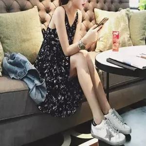 여름 해변 휴가용 프릴 끈 나시 원피스 비치웨어 S30870