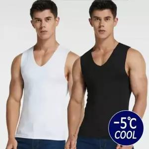 남성 여름 반팔 티셔츠 루즈핏 나시 시원한 아이스 소재 데일리