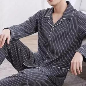 잠옷 파자마 스트라이프 간절기 투피스 실내복 남성 빅사이즈