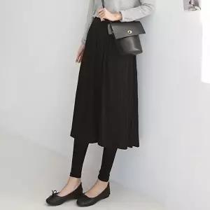 [유야]여성 플리츠 주름 치마 레깅스 SSK0224 봄 가을