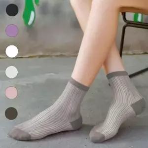 압박 시스루 발목 양말 안벗겨지는 중목 스타킹 여름 여성 여자 패션 봄양말 여자중