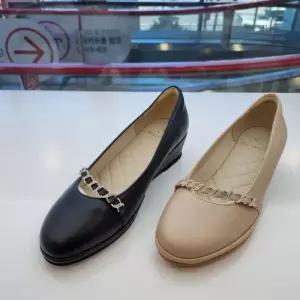 엘칸토 HC09 여성 보석장식 쿠션UP 웨지 펌프스 (블랙/베이지) LCWD69U613-4