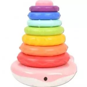 고래오뚝이 링쌓기 장난감 분홍 터미타임 유아완구