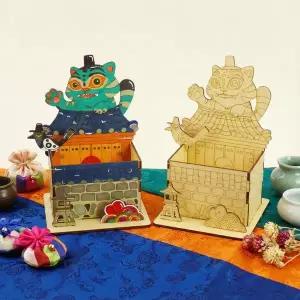 [키득키득]호랑이와 까치의 전통기와집 연필꽂이