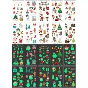 크리스마스 야광 타투스티커 20종 산타 파티 이벤트