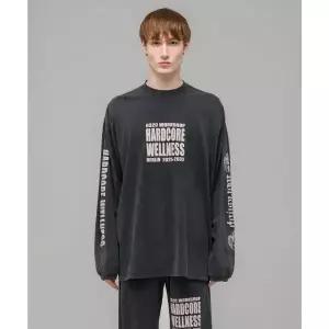 032C (U) 하드코어 웰니스 오버사이즈 롱슬리브 페이디드 블랙 HARDCORE WELLNESS OVERSIZED LONGSLEEVE FA