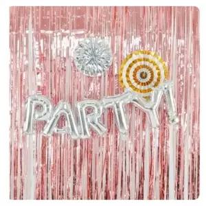 PWM - DK 파티장식은박수술커튼(로즈골드)