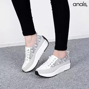 [아나이스]소가죽 패턴 통굽 스니커즈 3.5cm_26S186