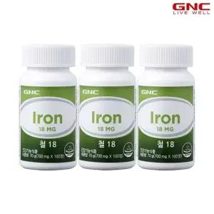 [GNC] 철 18 (100정) 100일분 x 3병_48010x3