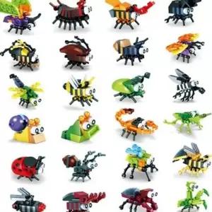 블록 장난감 만들기 교육 곤충 학습용 다채로운 아이