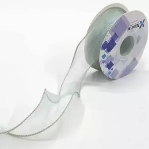 공예 선물 포장 오간디 실루엣 펄 리본끈 민트그린 포장띠지 띠지