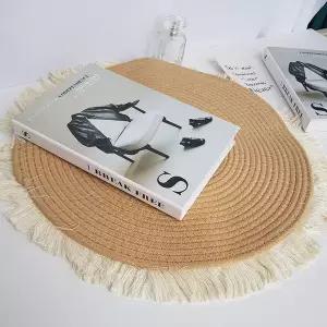 인테리어 소형 원형 러그 카페트 거실 화분 받침대 소파 매트 45cm WFLDCQY