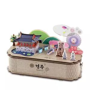 [크래프트빌]DIY 나무 모형 조립 키트 회전 오르골 경주 YM988