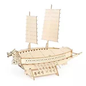 [크래프트빌]DIY 나무 모형 조립 키트 미니 통제영 거북선 YB003