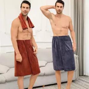 가운 샤워가운 남성 수영장 바닷가 흡수력 타월 스커트