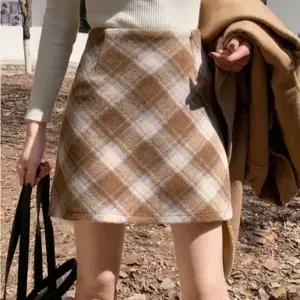 FSF-D0060 빈티지 체크무늬 H라인 스커트