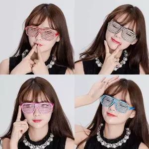 셔터쉐이드 큐빅 안경 파티 생일 할로윈 크리스마스