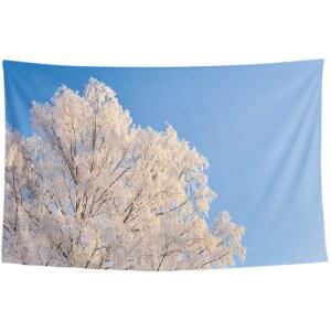 자연 겨울 태피스트리 요가 폭포 전나무 크리스마스 있는 미적 밖의 보렐리스 14 예술