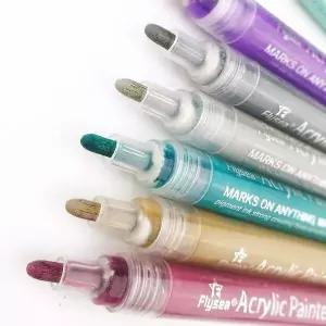 유리잔 꾸미기 마카 펜 11색 글라스 데코 마커 아크릴 유리 컵