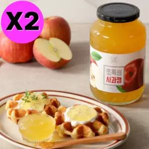 초록원 사과잼 과일잼 사과청 대용량 1kg X2 와플재료