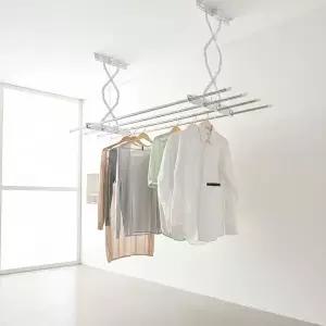 베란다 천정형 빨래건조대 2단 125cm 스테인리스 실내 건조봉