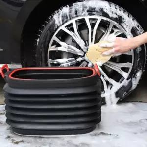 ( )자동차 대형 접이식 보관함 다용도 자바라 수납 정리함 37L