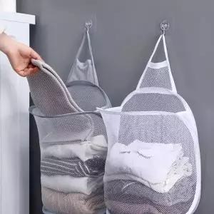 세탁 바구니 수건 빨래 수거함 벽걸이 후크 포함 세탁 보관 납함