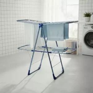 메탈블루 4단 대용량 빨래건조대 튼튼한 수건 이불 건조대 국내생산