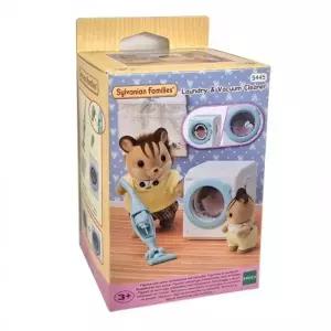 ( )실바니안패밀리 세탁기와 청소기세트 어린이 동물 인형 피규어 장난감 선물