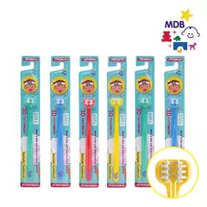 [MDB밀리언달러베이비]MDB 3면 어린이칫솔 혀클리너 겸용 칫솔 6개