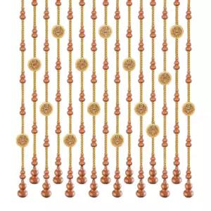 비즈 커튼 중국집 현관문 발막 가림막 식당용 우드체인 파티션 중식당