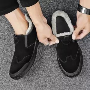 [옷자락]남자 기모안감 러기드 아웃솔 캐주얼 슬립온 슈즈