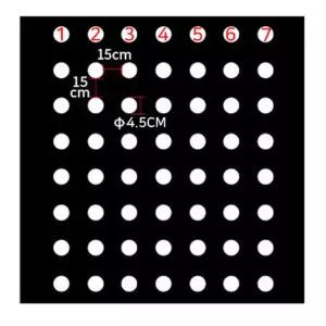 농사용 유공 멀칭비닐 7구 / 두께 0.025mm 주말농장 텃발 흑색 필름 농업용 고추 마늘 더덕 비닐하우스