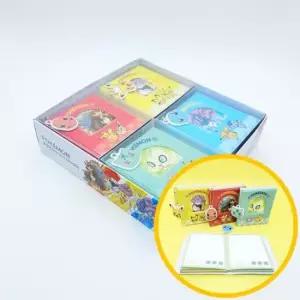 [문구] 6500 포켓몬스터 미니 다이어리 8개입 1박스-키링 기능 깔끔한 속지와 포켓몬 다이어리 학원 교회